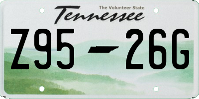 TN license plate Z9526G