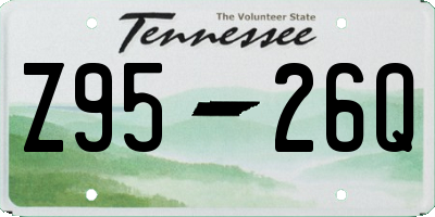 TN license plate Z9526Q