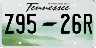 TN license plate Z9526R