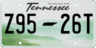 TN license plate Z9526T