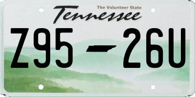 TN license plate Z9526U