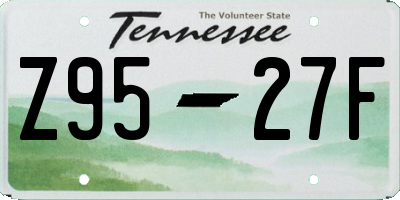 TN license plate Z9527F