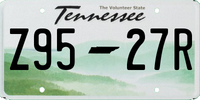 TN license plate Z9527R
