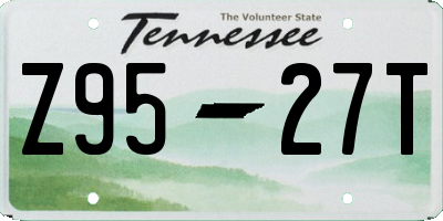 TN license plate Z9527T