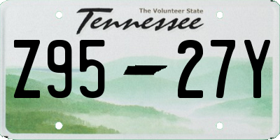 TN license plate Z9527Y