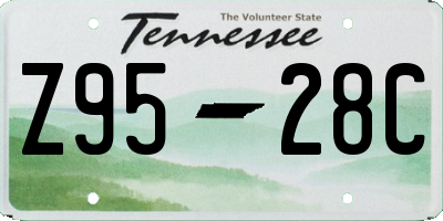 TN license plate Z9528C