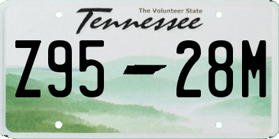 TN license plate Z9528M