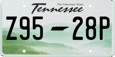 TN license plate Z9528P