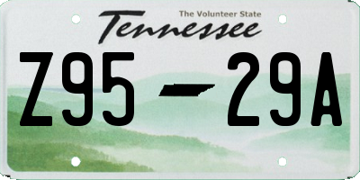 TN license plate Z9529A