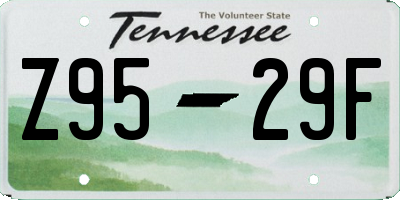 TN license plate Z9529F