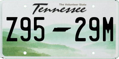 TN license plate Z9529M