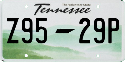 TN license plate Z9529P