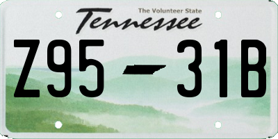 TN license plate Z9531B