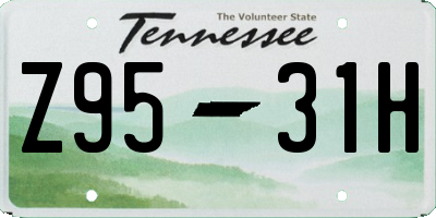 TN license plate Z9531H