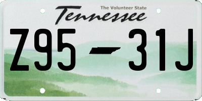 TN license plate Z9531J