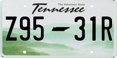 TN license plate Z9531R