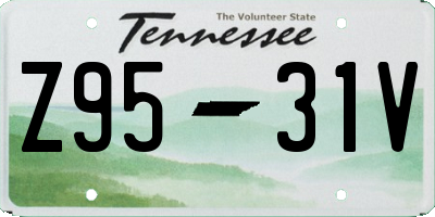 TN license plate Z9531V