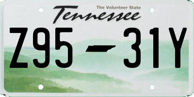 TN license plate Z9531Y