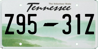 TN license plate Z9531Z