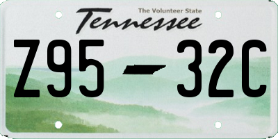 TN license plate Z9532C