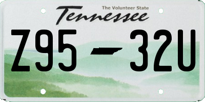 TN license plate Z9532U