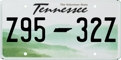 TN license plate Z9532Z