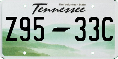 TN license plate Z9533C