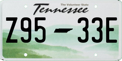 TN license plate Z9533E
