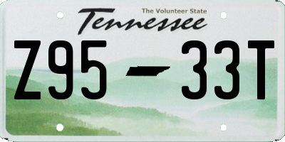TN license plate Z9533T