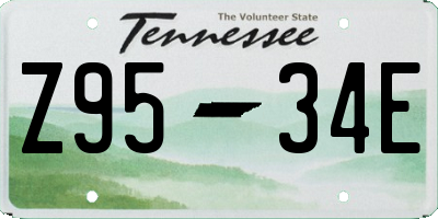 TN license plate Z9534E
