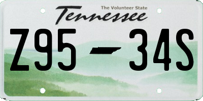 TN license plate Z9534S