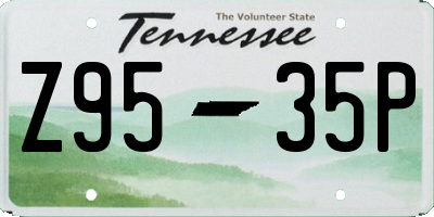 TN license plate Z9535P