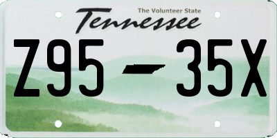TN license plate Z9535X