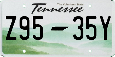 TN license plate Z9535Y