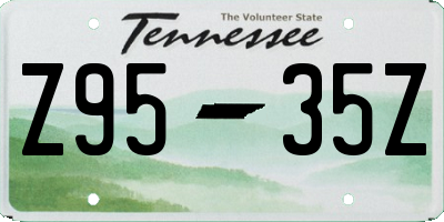 TN license plate Z9535Z