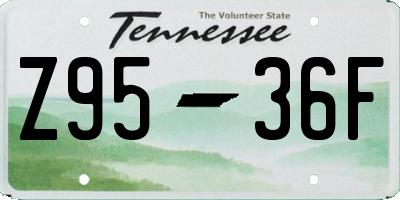 TN license plate Z9536F