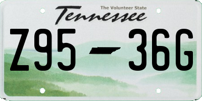 TN license plate Z9536G