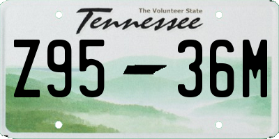 TN license plate Z9536M