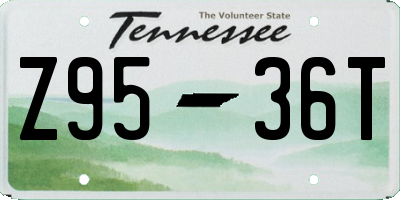 TN license plate Z9536T