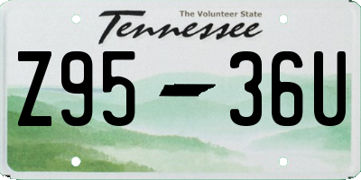 TN license plate Z9536U