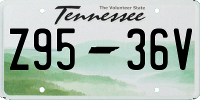 TN license plate Z9536V