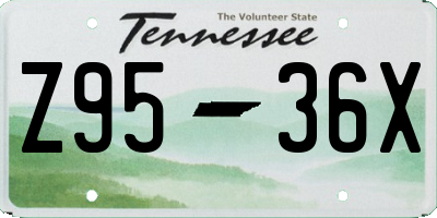 TN license plate Z9536X