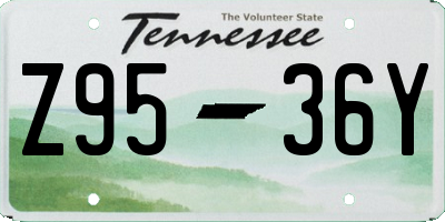 TN license plate Z9536Y