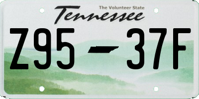 TN license plate Z9537F