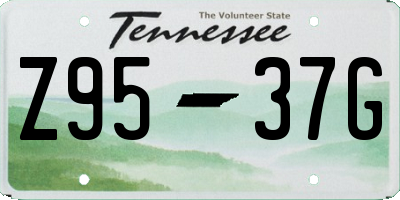 TN license plate Z9537G