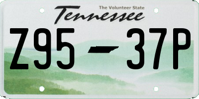 TN license plate Z9537P