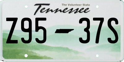 TN license plate Z9537S