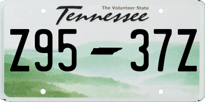 TN license plate Z9537Z