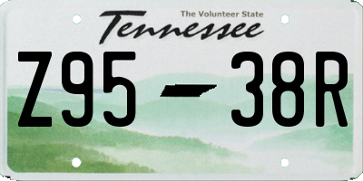 TN license plate Z9538R
