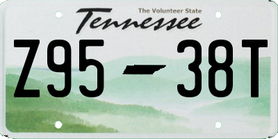 TN license plate Z9538T